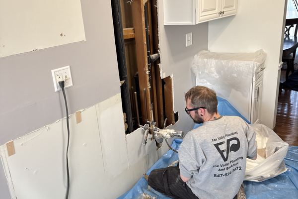 Kitchen pipe repair in Elgin IL - Fox Valley Plumbing & Backflow
